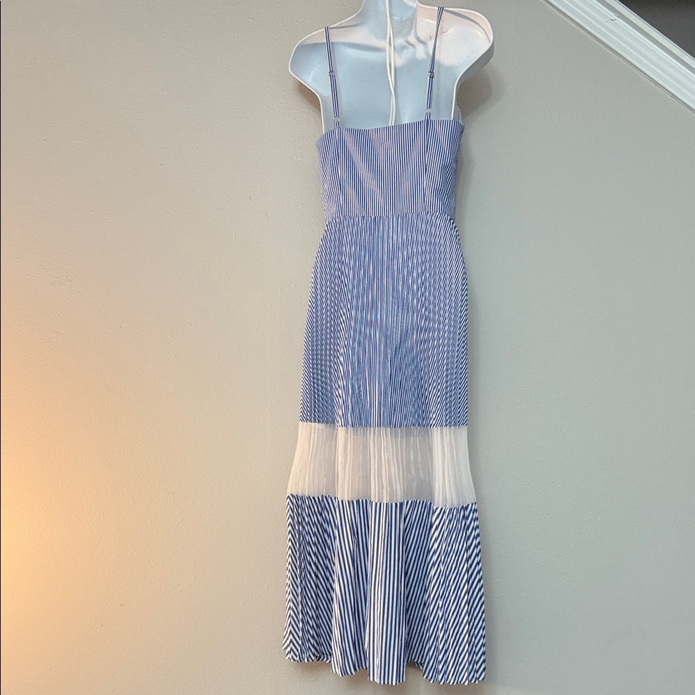 Armani Exchange Blue and White Striped Midi Dress - Picture 4 of 6